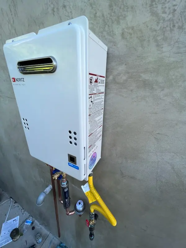 Tankless water heater installation for Douglass homes